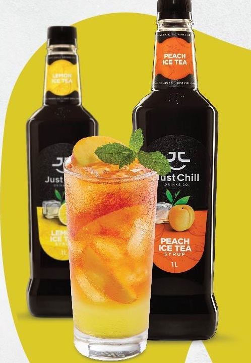 Peach Arnold Palmer recipe with Just Chill products